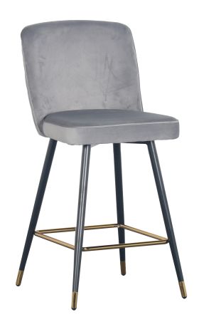 Forest Напівбарний стілець, Silver velvet ,13055 , ID1618