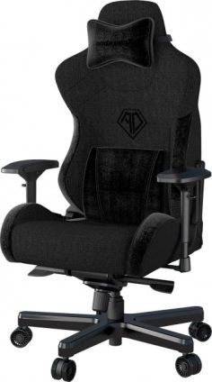 Кресло геймерское Anda Seat T-Pro 2 Size XL Linen Fabric Black (AD12XLLA-01-B-F)