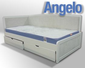 ліжко Angelo, з шухлядами, ясень, спальне місце 90 х 190