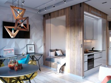 Дизайн квартиры-cтудии, советы по оформлению