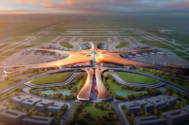 Гигантский hi-tech аэропорт в Китае