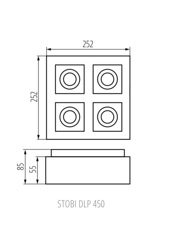 Светильник точечный STOBI DLP 450-B, 4xGU10, IP20, черный, Kanlux 26836 - фото 4