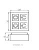 Светильник точечный STOBI DLP 450-B, 4xGU10, IP20, черный, Kanlux 26836 - фото 4