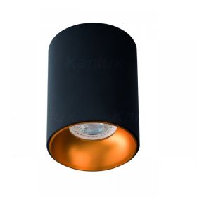  Светильник точечный RITI B/G, GU10, IP20, черный/золото, Kanlux 27571