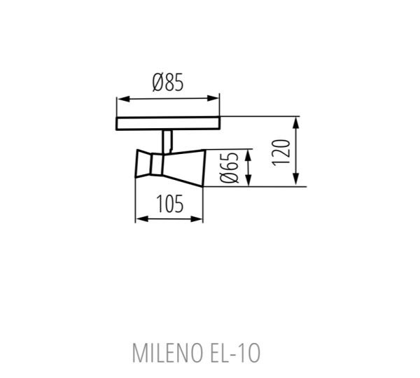 Светильник спот MILENO EL-10 B-AG, GU10, IP20, черный/золото, Kanlux 29110 - фото 2