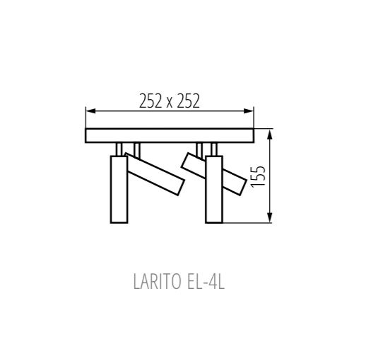 Светильник спот LARITO EL-4L-B, 4xGU10, IP20, черный, Kanlux 28777 - фото 2
