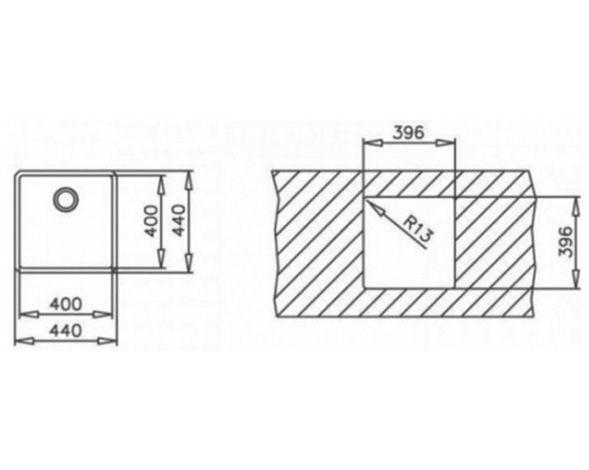 Кухонная мойка FLEXLINEA RS15 40.40 (115000014) нержавеющая сталь - фото 2