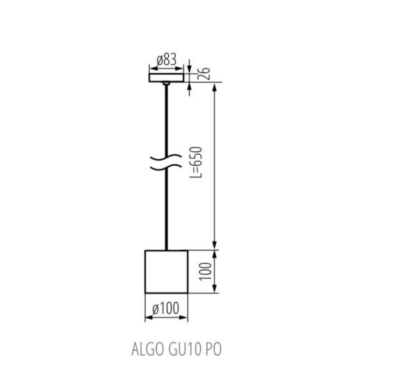 Светильник подвесной ALGO GU10 PO-B, GU10, IP20, черный, Kanlux 27039 - фото 2