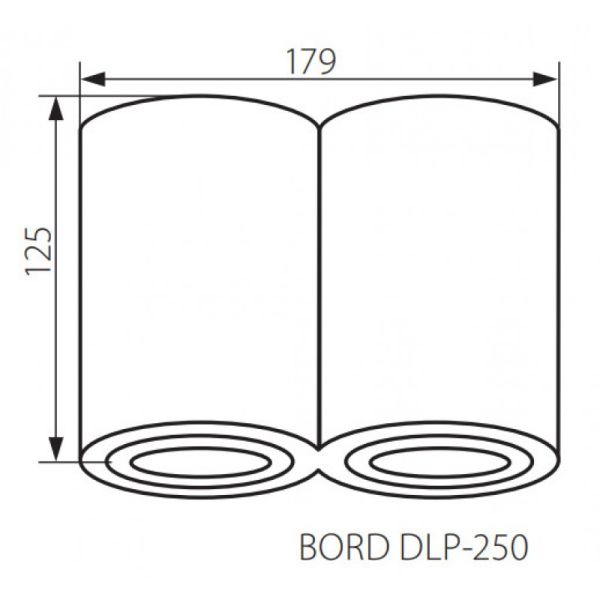 Светильник точечный BORD DLP-250-AL, 2xGU10, IP20, алюминий, Kanlux 22553 - фото 3