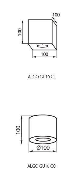 Потолочный точечный светильник ALGO GU10 CL-B (27030) - фото 3