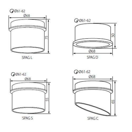 Декоративное кольцо/ элемент светильника SPAG C W/G (27325) - фото 2
