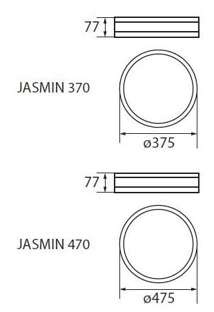 Светильник потолочный JASMIN 370-А, 2хE27, IP20, антрацит (29200) - фото 2