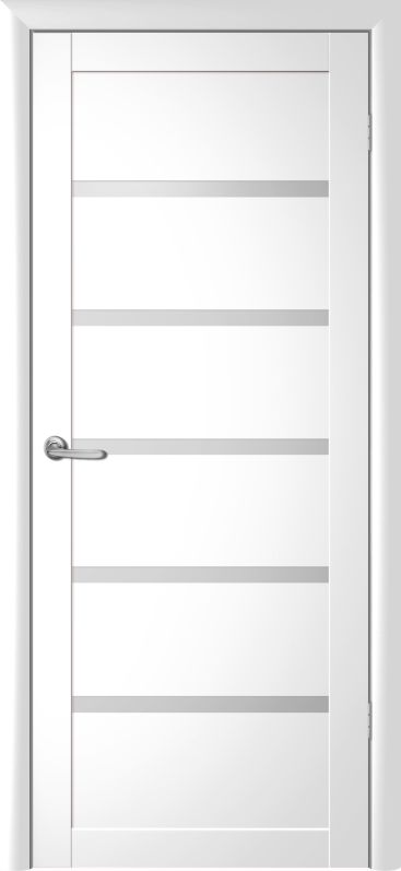 Дверь межкомнатная ALBERO Vena _ белый стекло матовое.