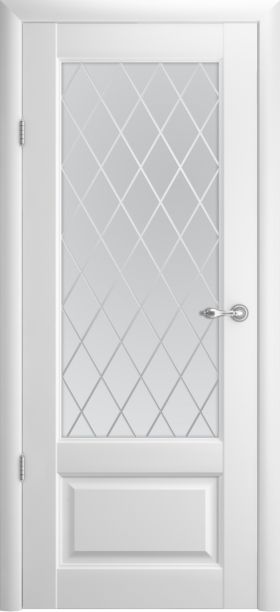 Дверь межкомнатная ALBERO Эрмитаж 1 _ белый стекло матовое.