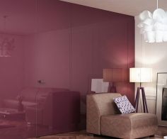 Стеновые панели из МДФ. Покрытие - окрашенное стекло