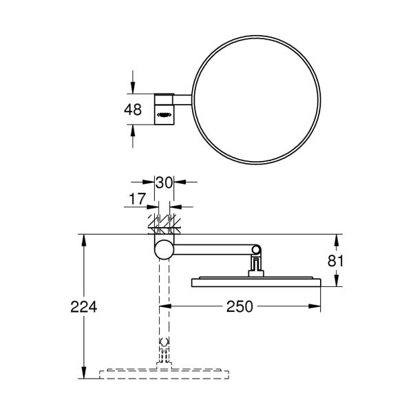 Зеркало косметическое Grohe Selection 41077000 - фото 2