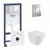 Набор инсталляция 5 в 1 Grohe Rapid SL 38827000 унитаз с сиденьем Qtap Tern QT1733052ERW