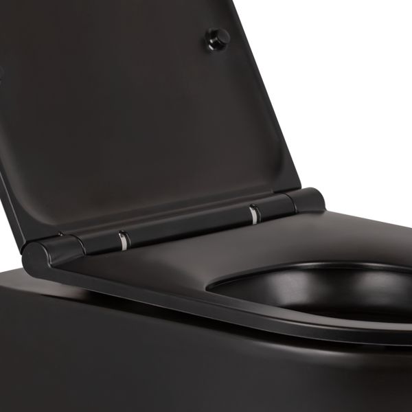 Унитаз подвесной Qtap Robin безободковый с сиденьем Soft close QT13332141ERMB - фото 2