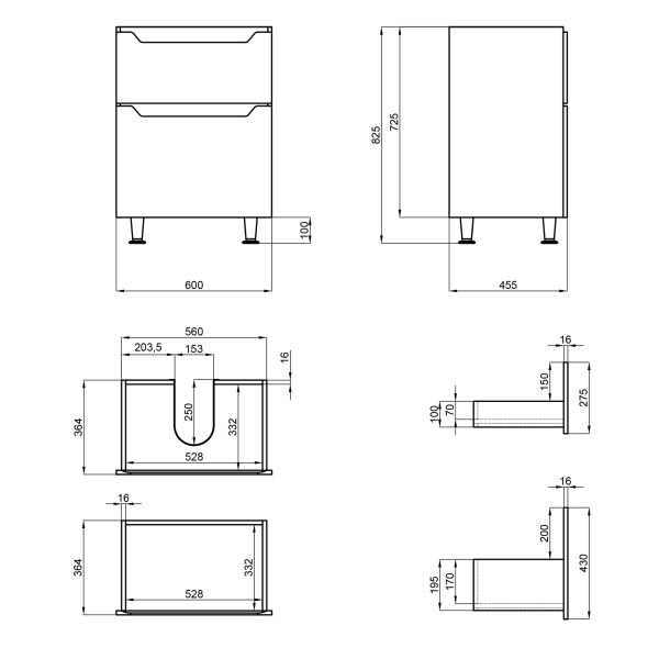 Тумба підлогова Qtap Scorpio 605х825х460 White QT1473TNВ601W - фото 13