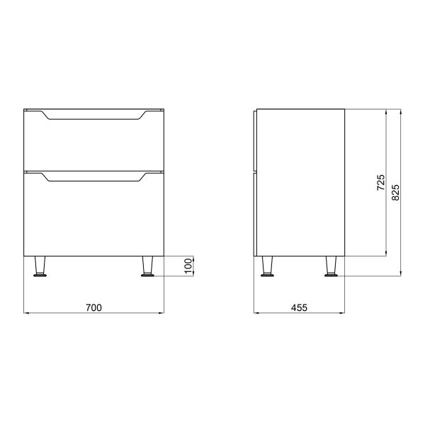 Тумба напольная Qtap Scorpio 710х825х460 White QT1473TNВ701W - фото 4