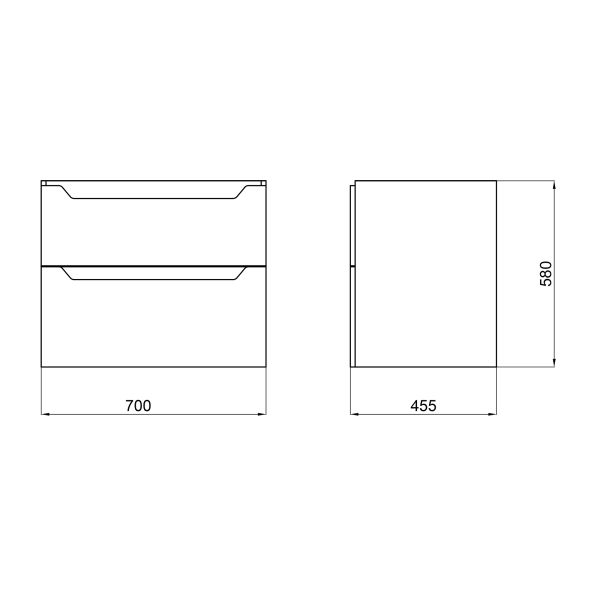 Тумба подвесная Qtap Scorpio 710х585х460 White QT1474TPВ701W - фото 4