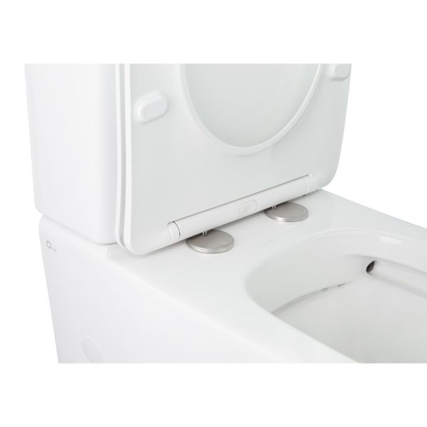 Унітаз компакт Qtap Stork Swan безобідковий з сідінням Soft close QT15222179W