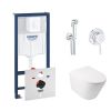 Комплект инсталляция Grohe Rapid SL 38722001 + унитаз с сиденьем Qtap Swan QT16335178W + набор для гигиенического душа со смесителем Grohe BauClassic 2904800S - фото 5