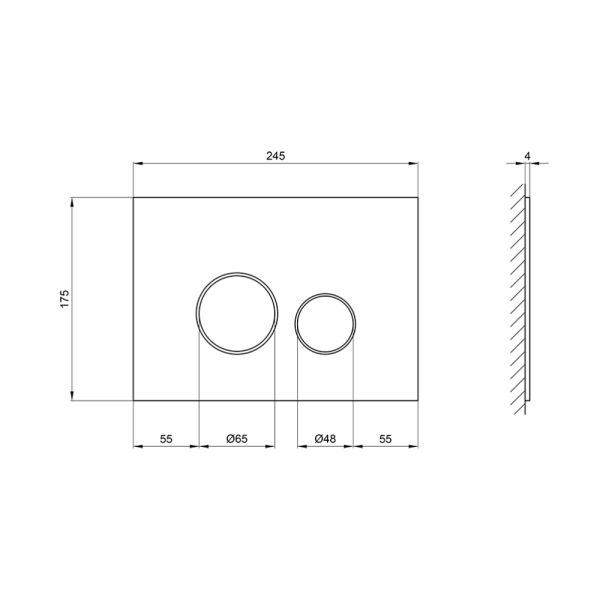 Панель смыва для унитаза Qtap Nest QT0111V1163GB - фото 4