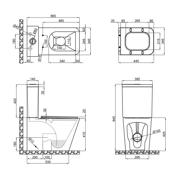 Унитаз компакт Qtap Tern безободковый с сиденьем Soft close QT17222093ARW - фото 4