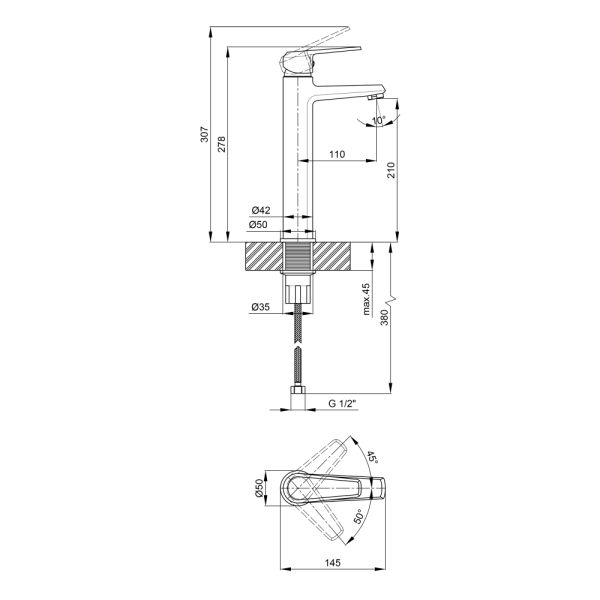 Смеситель для раковины Qtap Olsava 1012H107C - фото 4