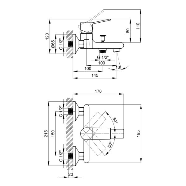 Смеситель для ванны Qtap Javornik 3014107DC - фото 3