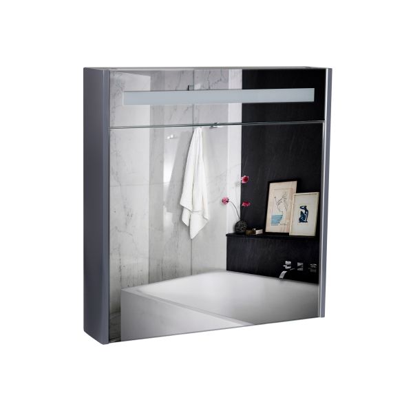 Зеркальный шкаф подвесной Qtap Robin 700х730х145 Graphite с LED-подсветкой QT1377ZP7002G - фото 5