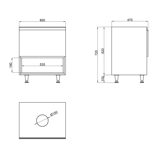 Тумба напольная Qtap Robin 600х616х437 Graphite/Whitish oak со столешницей QT1380TNН6002GWO - фото 4