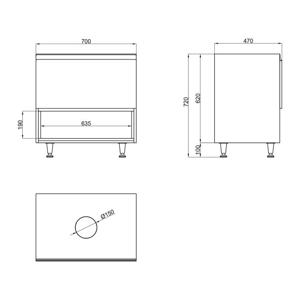 Тумба напольная Qtap Robin 700х616х437 Graphite Whitish oak со столешницей QT1380TNН7002GWO - фото 4