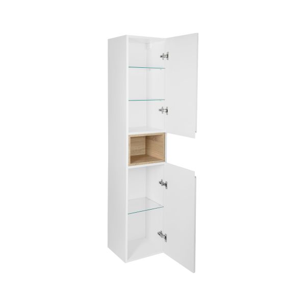 Пенал подвесной Qtap Robin 350х1650х316 White/Whitish oak QT1376PP1651RWWO - фото 2