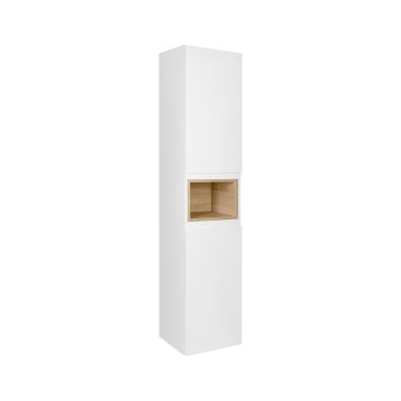 Пенал подвесной Qtap Robin 350х1650х316 White/Whitish oak QT1376PP1651RWWO