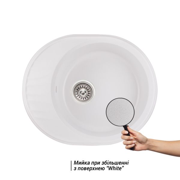 Кухонная мойка Qtap CS 6151 White QT6151WHI650 - фото 3