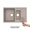 Кухонная мойка с дополнительной чашей Qtap CS 7648 Beige (QT7648BEI551) - фото 3