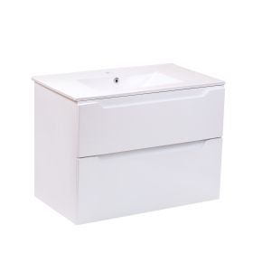 Комплект Qtap Scorpio 810х585х460 White тумба подвесная + раковина врезная QT1472TPВ8013080CW