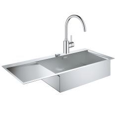 Набор Grohe мойка кухонная K1000 31582SD0 смеситель Eurosmart Cosmopolitan 32843002