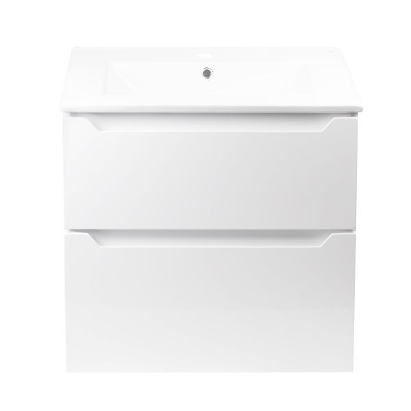 Комплект Qtap Scorpio 605х585х460 White тумба подвесная + раковина врезная QT1472TPВ6013060CW - фото 2