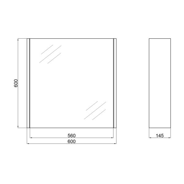 Зеркальный шкаф подвесной Qtap Scorpio 600х600х145 White QT1477ZP601W - фото 2