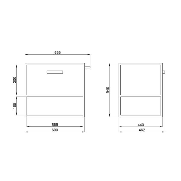 Тумба подвесная Qtap Taurus 600х580х437 White/Whitish oak QT2474TPT603WWO - фото 4