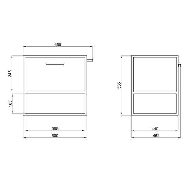 Тумба подвесная Qtap Taurus 600х580х437 Whitish oak QT2474TPT603WO - фото 4