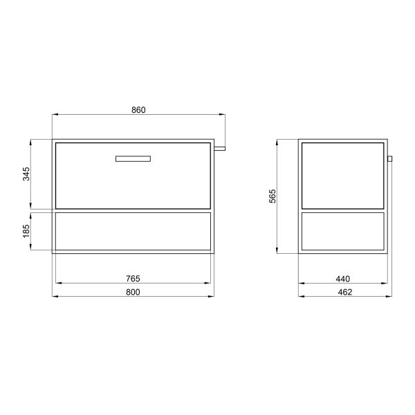 Тумба подвесная Qtap Taurus 800х580х437 Whitish oak QT2474TPT803WO - фото 4