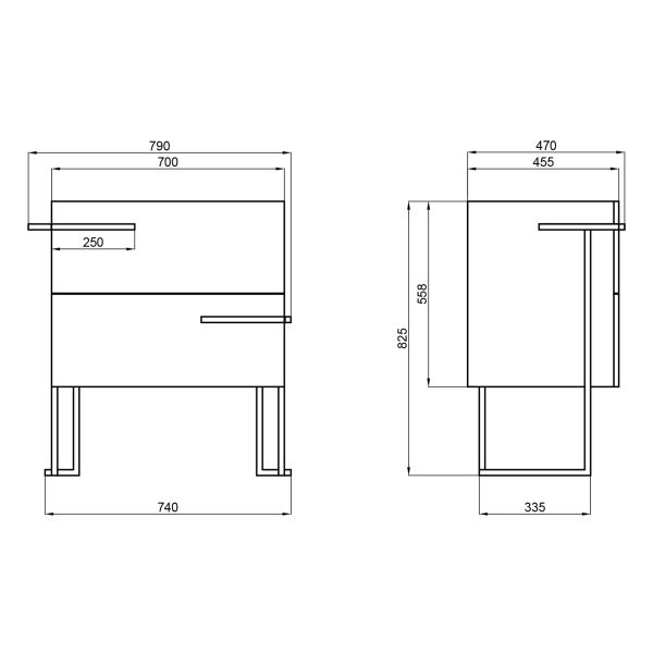 Тумба напольная Qtap Taurus 700х800х437 Whitish oak QT2473TNT703WO - фото 4