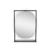 Зеркало Qtap Taurus 600х850х140 Black Whitish oak с LED подсветкой QT2478ZP600BWO