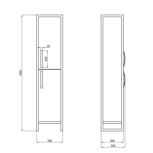 Пенал напольный Qtap Taurus 350х1750х300 Whitish oak QT2475PN175RWO - фото 4