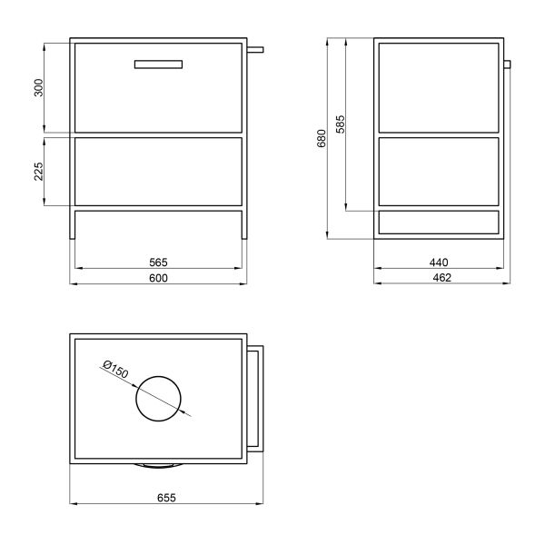 Тумба напольная Qtap Taurus 600х616х469 Whitish oak со столешницей QT2480TNT63WO - фото 4