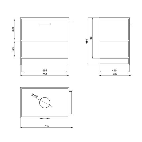 Тумба напольная Qtap Taurus 700х616х469 Whitish oak со столешницей QT2480TNT73WO - фото 4